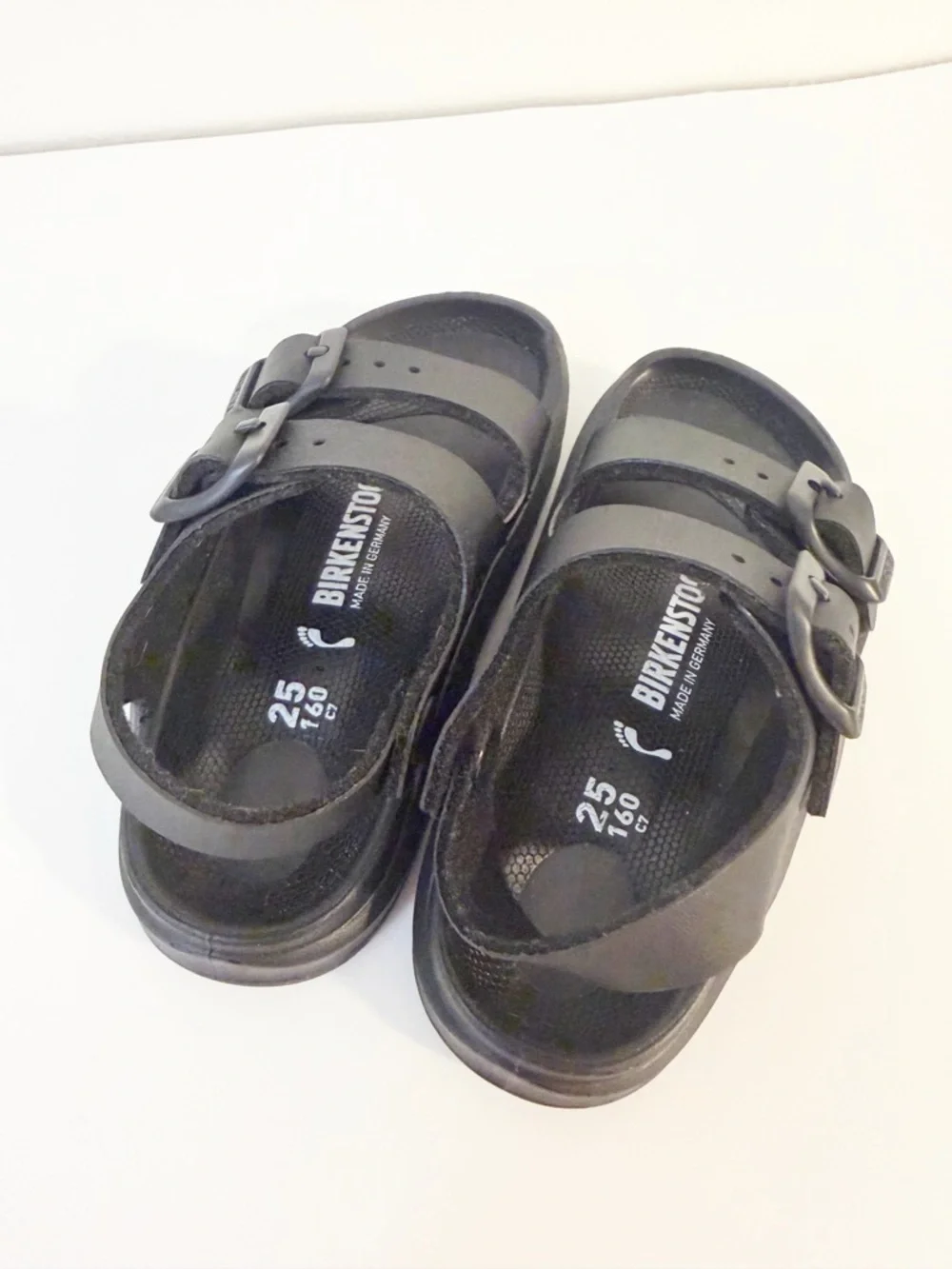 Birkenstock Kids Milano Black Sandals Buckle Straps Size 25 NWOT